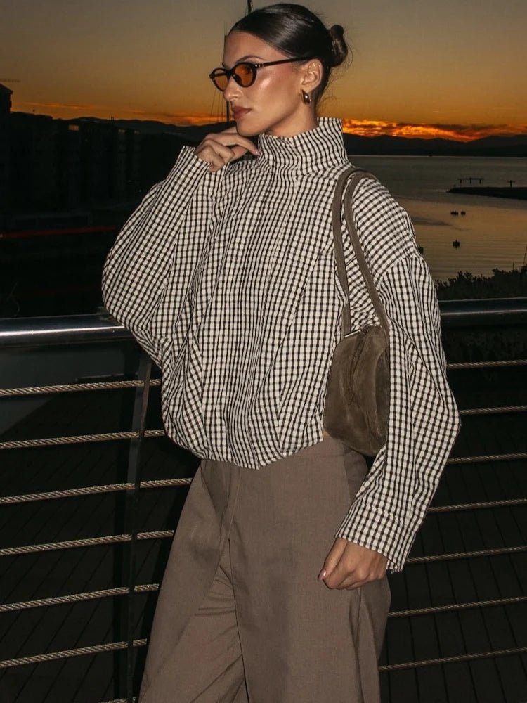 Zoe kostkovaná bomber bunda