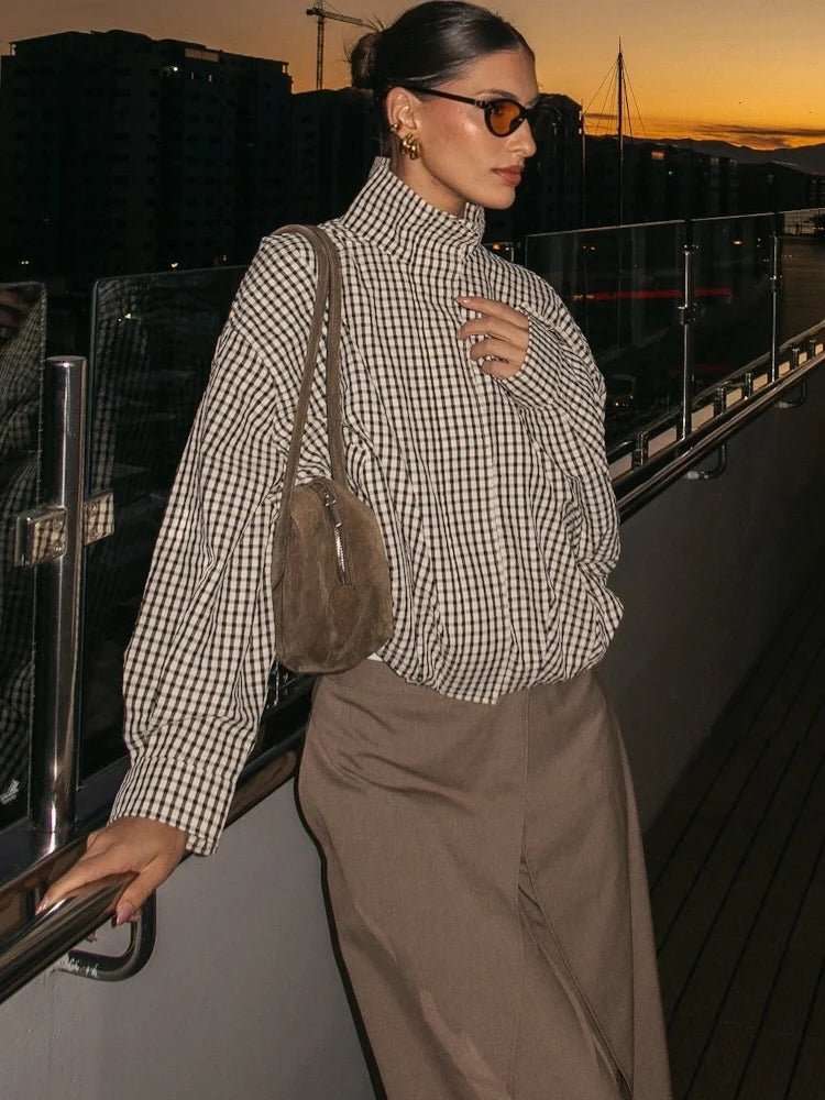 Zoe kostkovaná bomber bunda