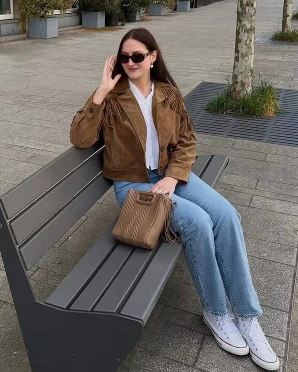 Alicia semišový krátký blejzr s klopami