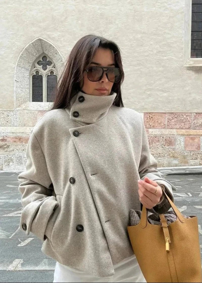Amelie bunda se stojáčkem a kapsami