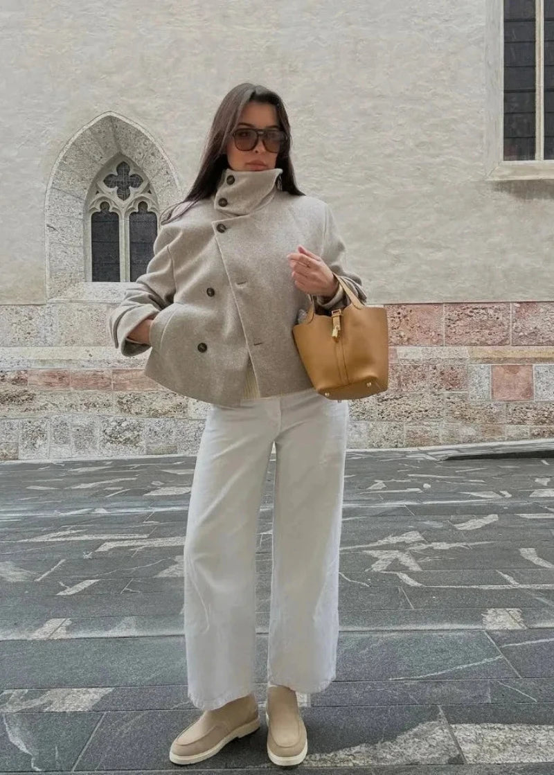 Amelie bunda se stojáčkem a kapsami