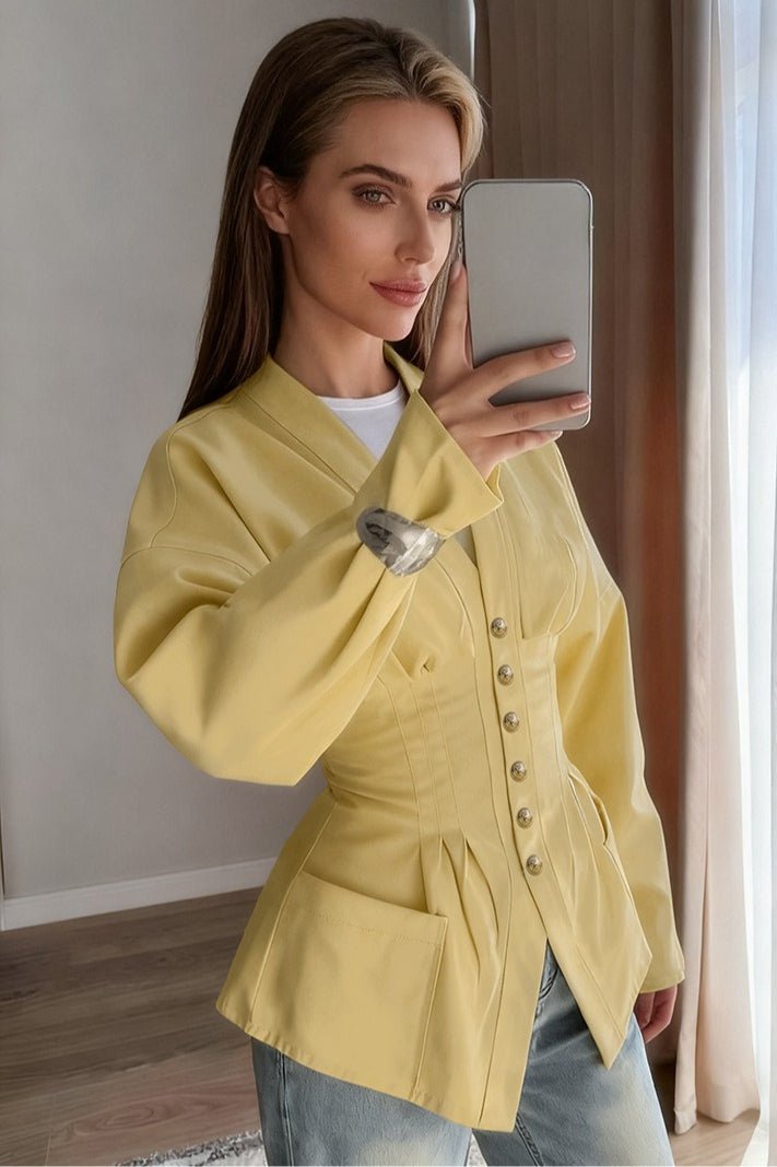 Fiona plisovaný vypasovaný vintage sako