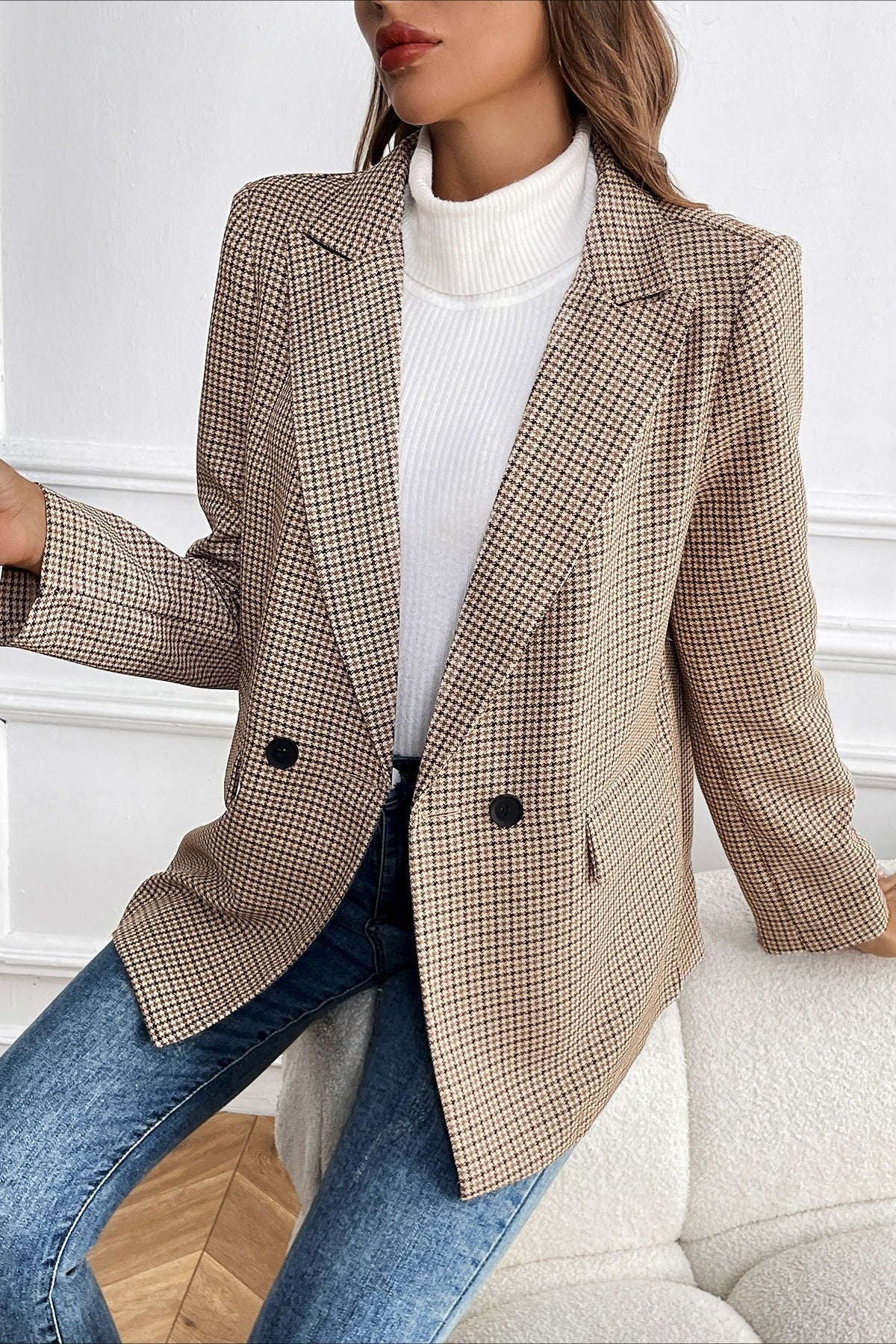 Vintage blazer Beatrice s kohoutí stopou