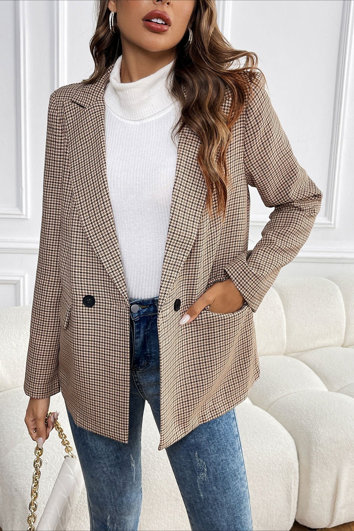 Vintage blazer Beatrice s kohoutí stopou