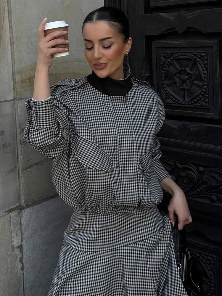 Emma bomber bunda s vysokým límcem a kostkou