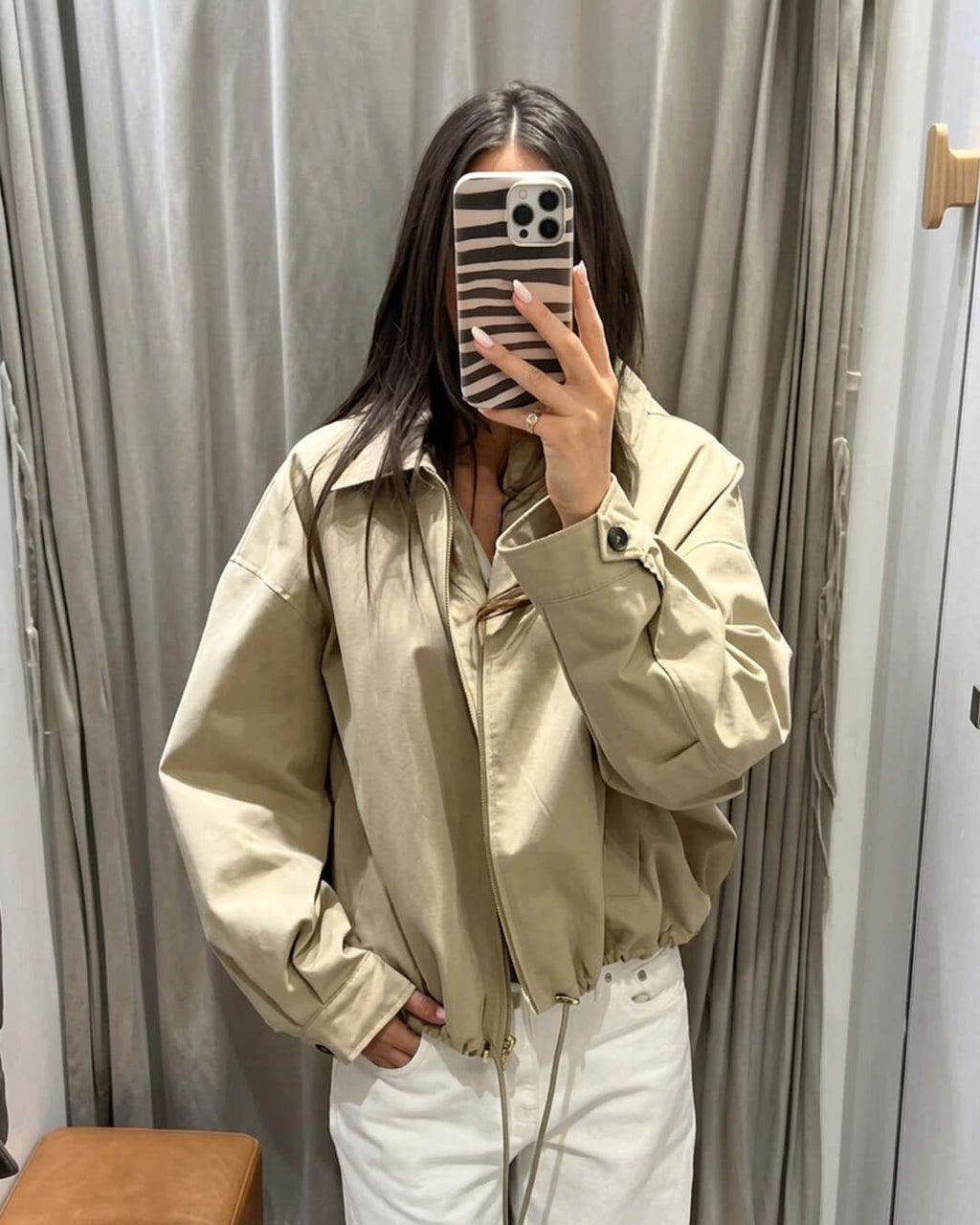 Julia kapucínová bunda na zip