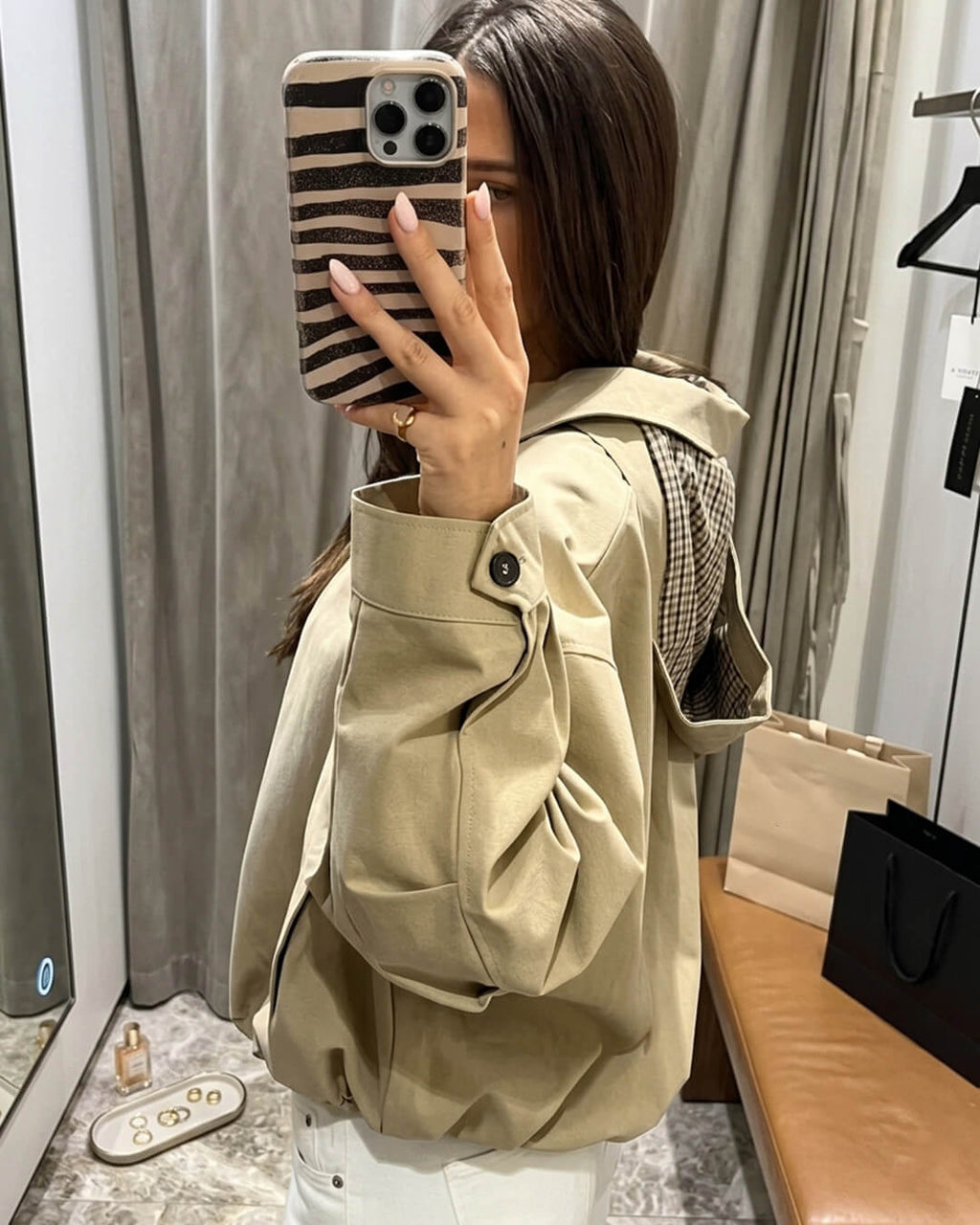 Julia kapucínová bunda na zip