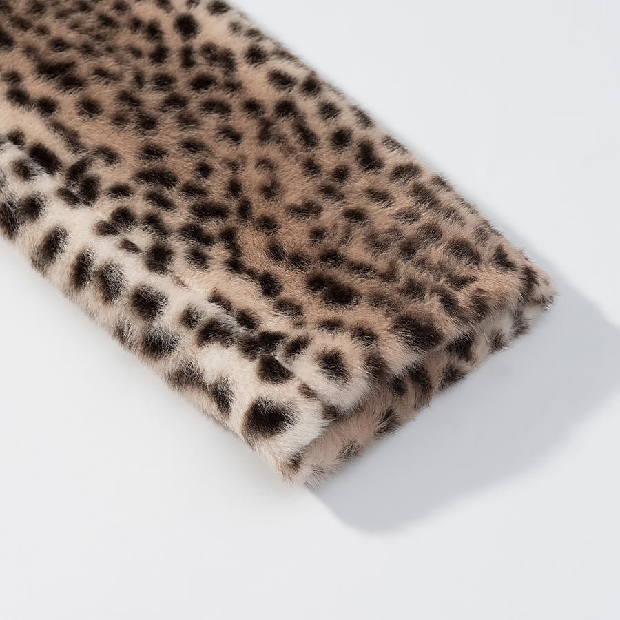 Lily leopardí umělá kožešina krátké sako