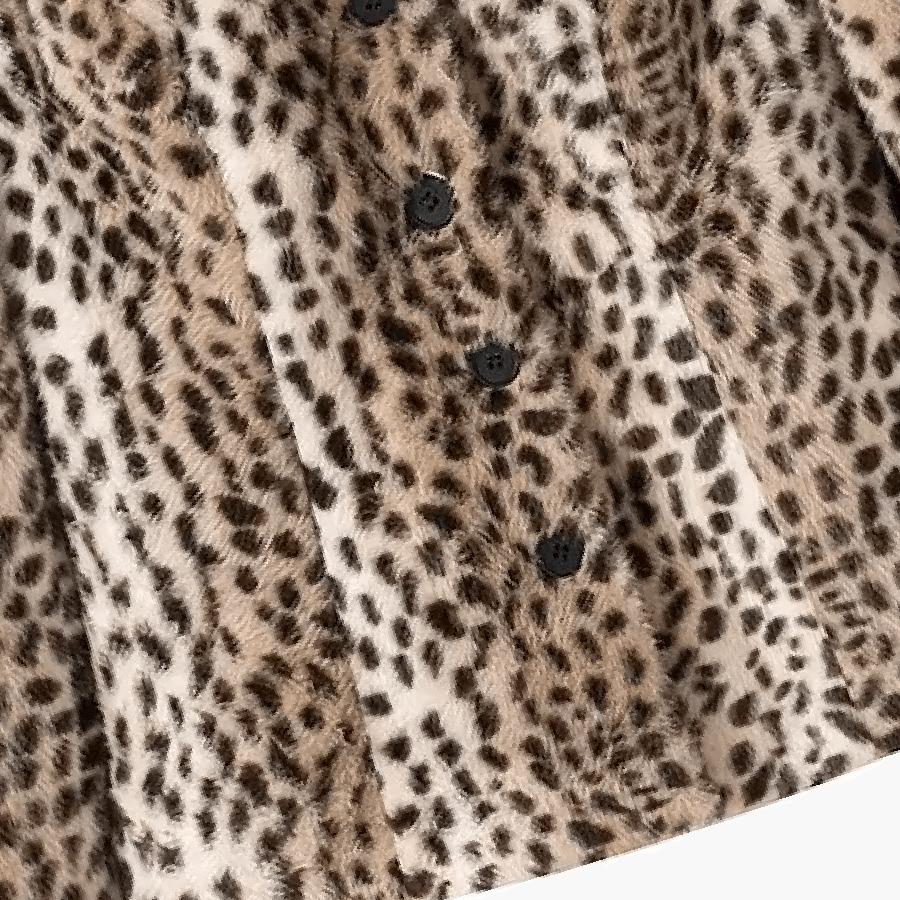 Lily leopardí umělá kožešina krátké sako