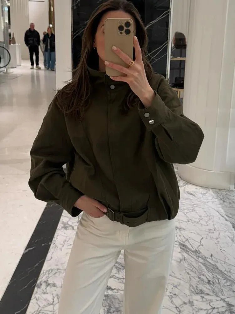 Bunda Bomber Margot s páskem a přezkou