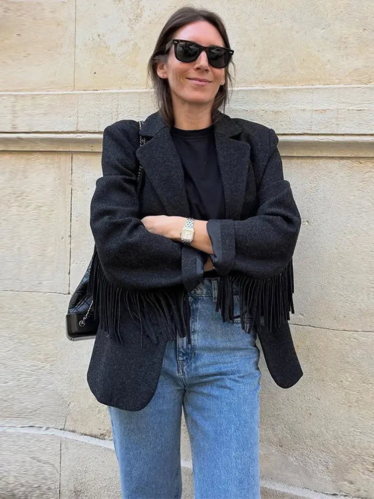 Maria bomber blazer s třásněmi
