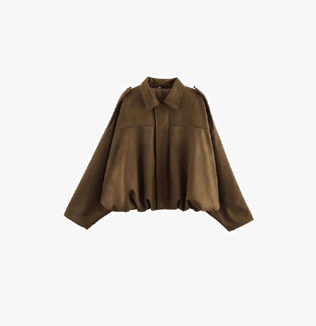 Nina Vintage khaki semišová bunda