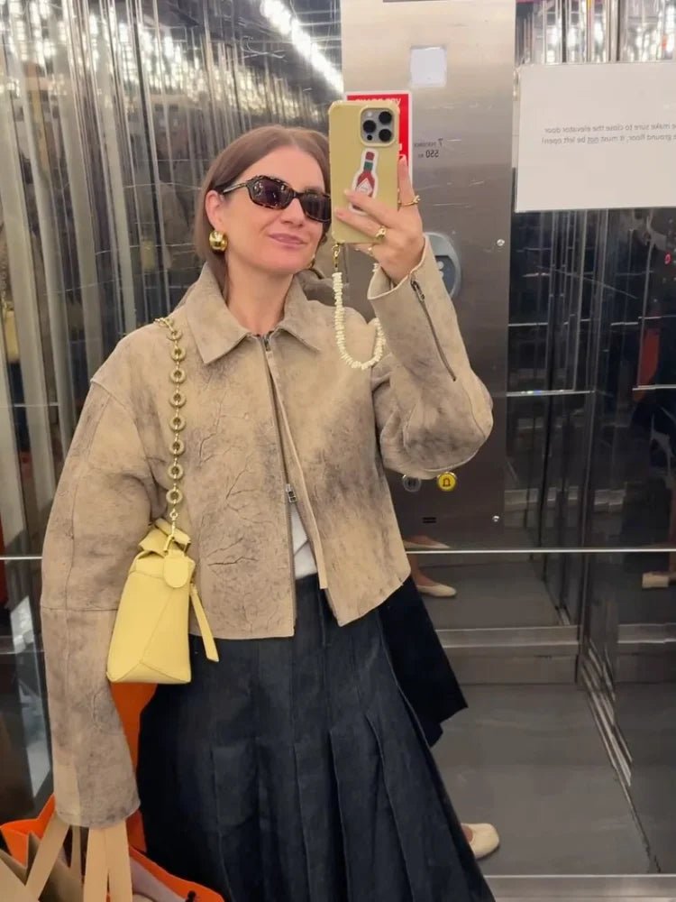 Ziva Bomber Bunda s Batikovým Vzorem