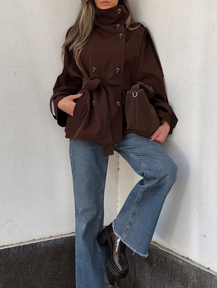 Aida zkrácený trenčkot na šněrování