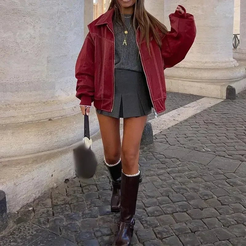 Sophia bunda se stojáčkem a zipem