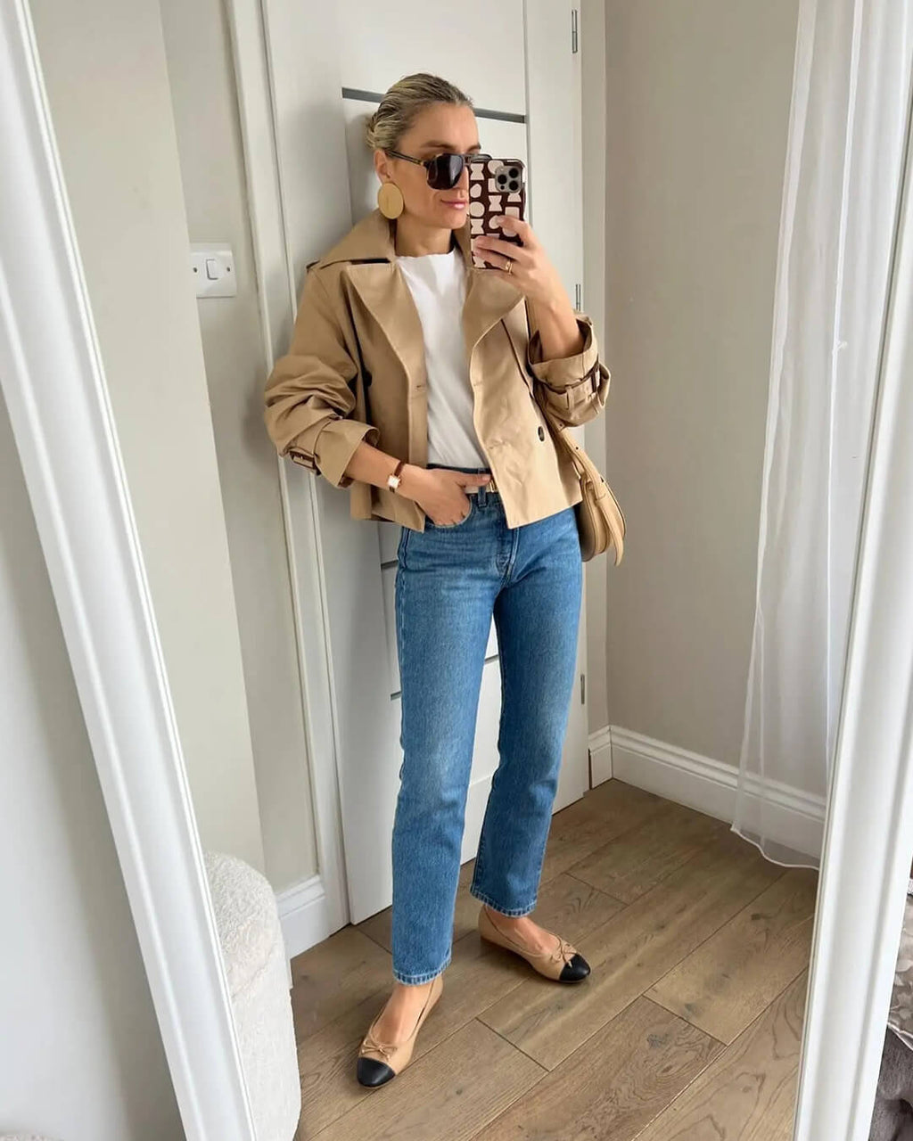 Bellatrix cropped trenčkot