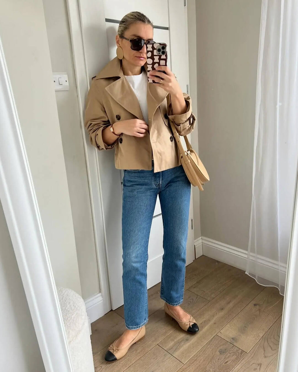 Bellatrix cropped trenčkot