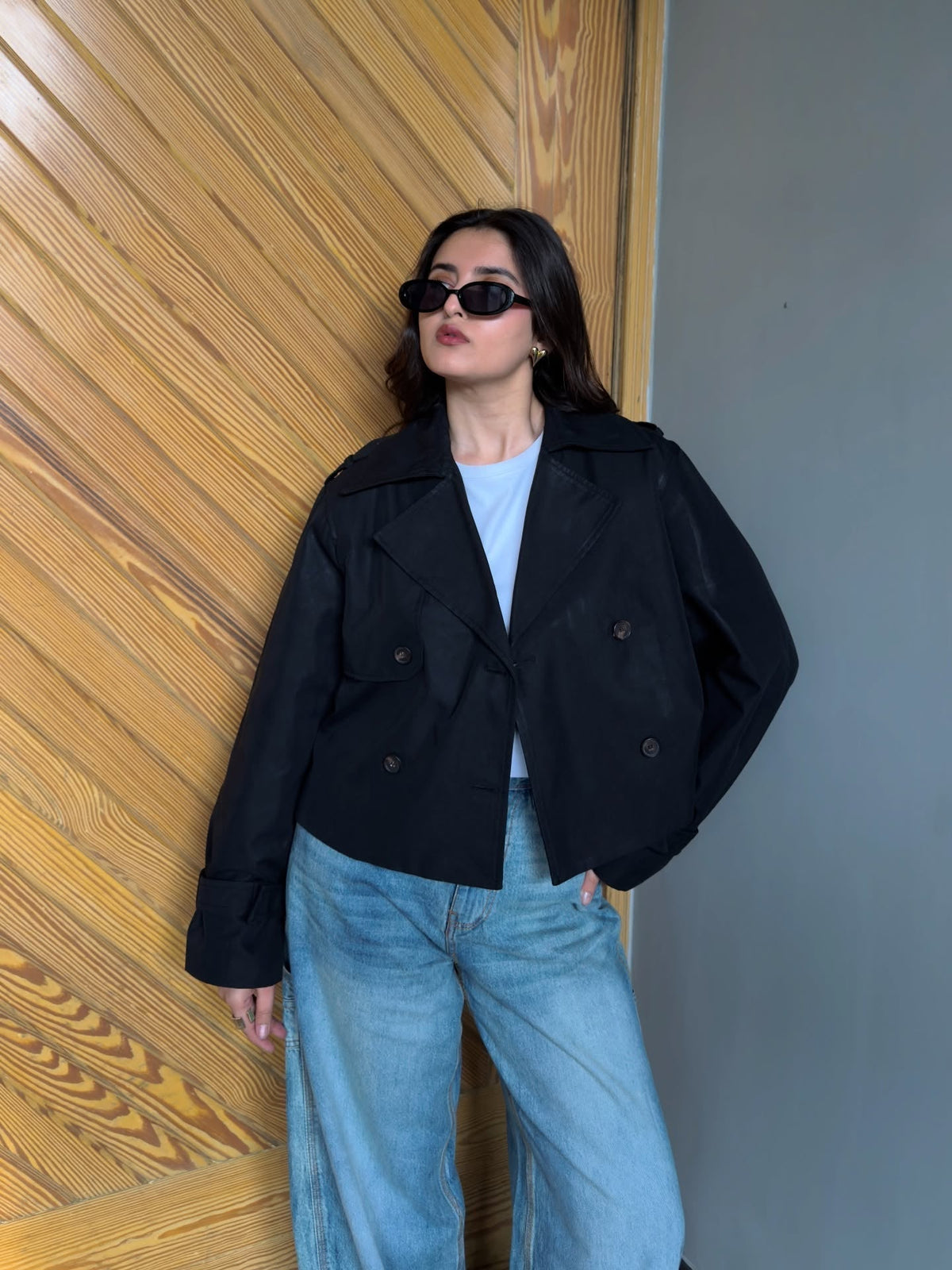 Bellatrix cropped trenčkot