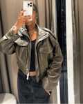 Brianna bomber bunda z umělé kůže