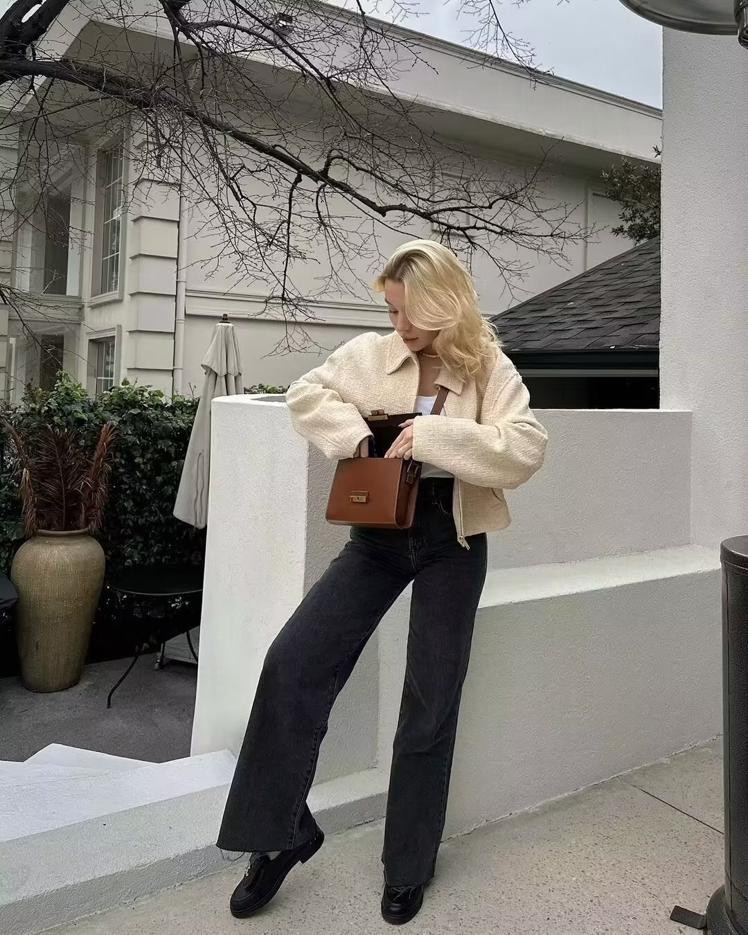 Ciara boucle bunda s límečkem
