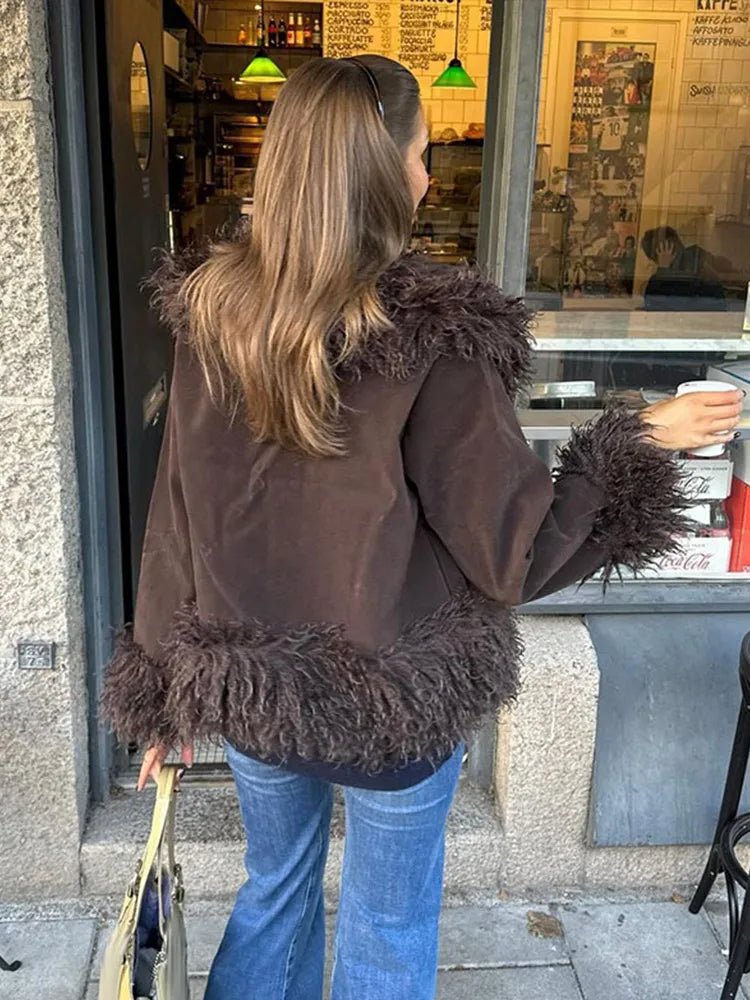Plyšový kabát z umělé kožešiny Daisy