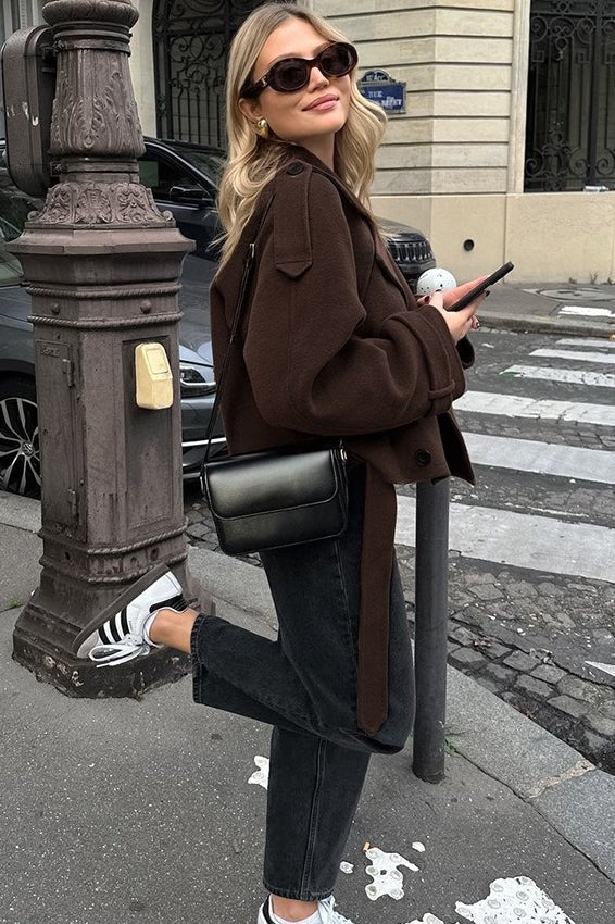Daphne krátký podzimní zimní kabát