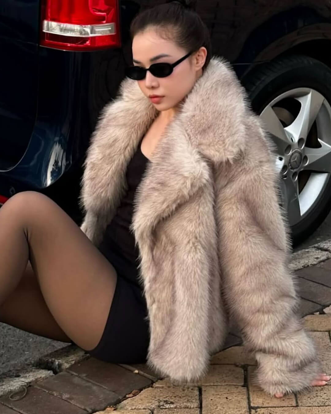 Středně dlouhá nadýchaná bunda Darcy