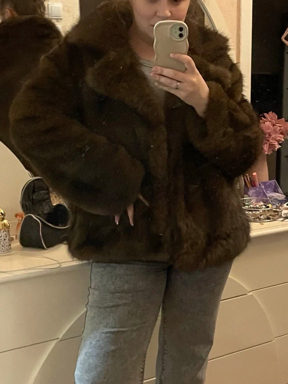 Středně dlouhá nadýchaná bunda Darcy