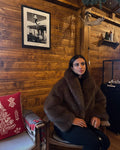 Elsa krátký kabát z umělé kožešiny