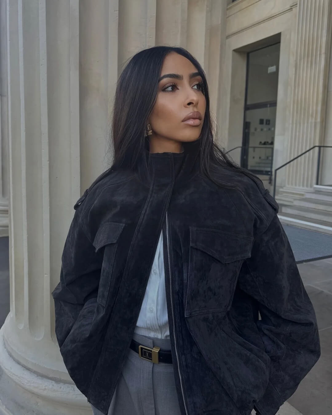 Elyssa semišová bomber bunda