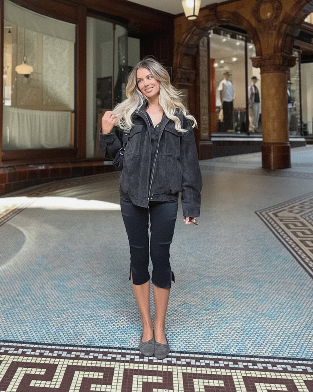 Elyssa semišová bomber bunda