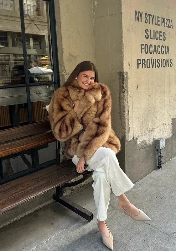 Fiona kabát z umělé kožešiny