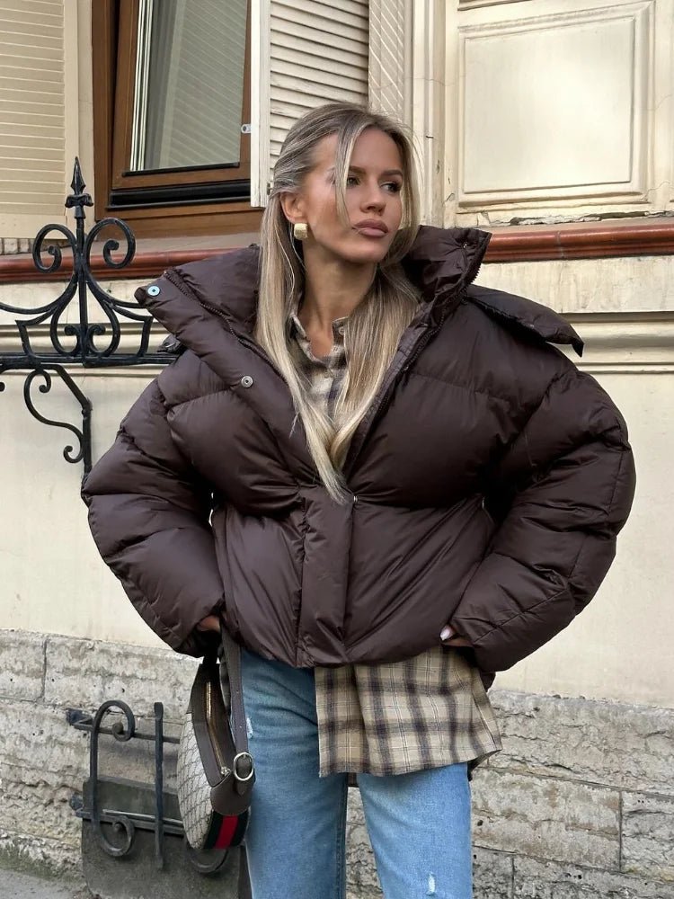 Krátká prošívaná bunda s kapucí Gaia