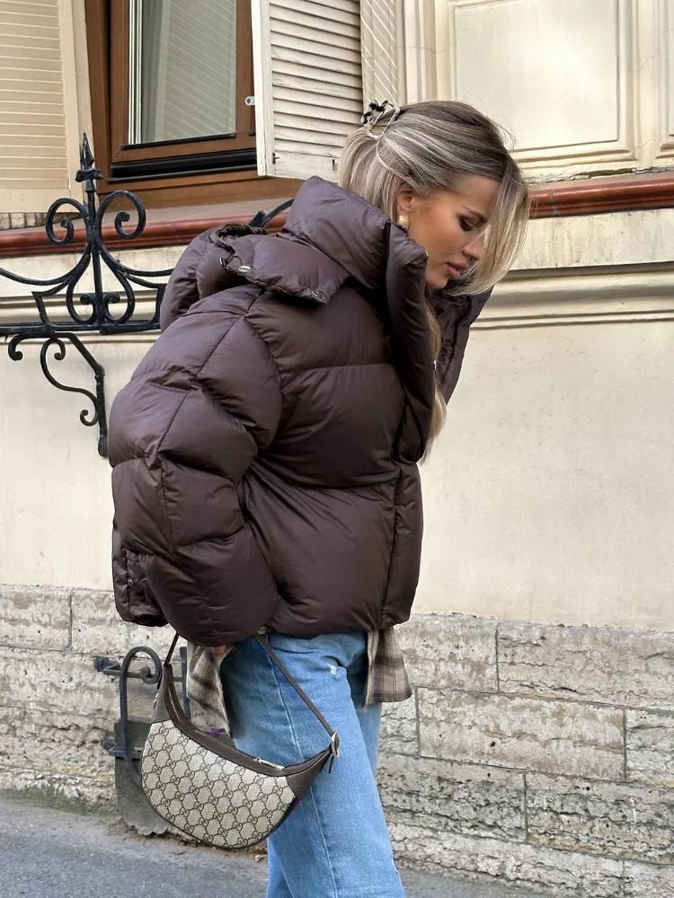 Krátká prošívaná bunda s kapucí Gaia