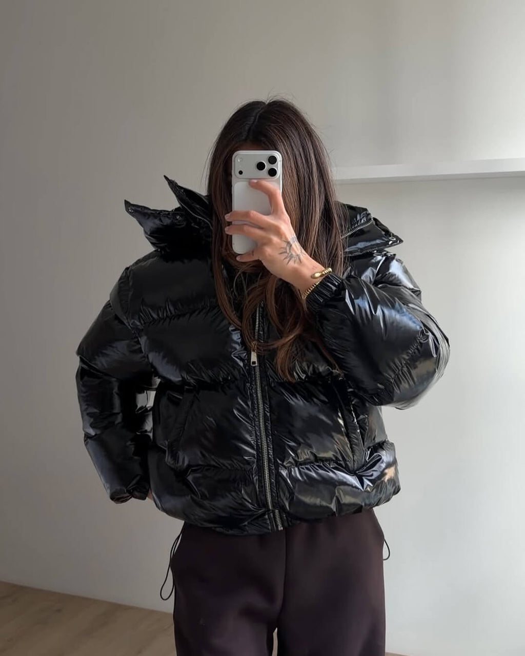 Geraldine prošívaná bunda s kapucí