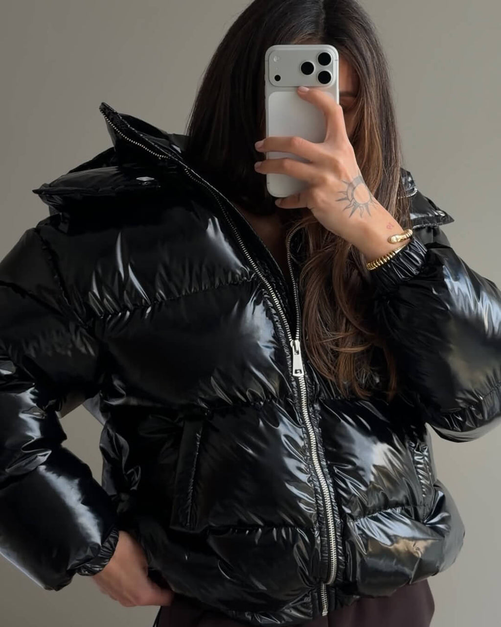 Geraldine prošívaná bunda s kapucí
