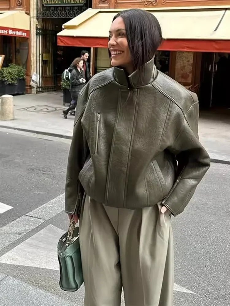 Gina bomber bunda z eko kůže