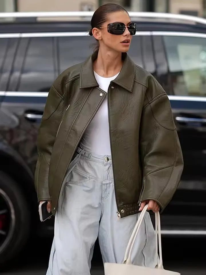 Gina bomber bunda z eko kůže