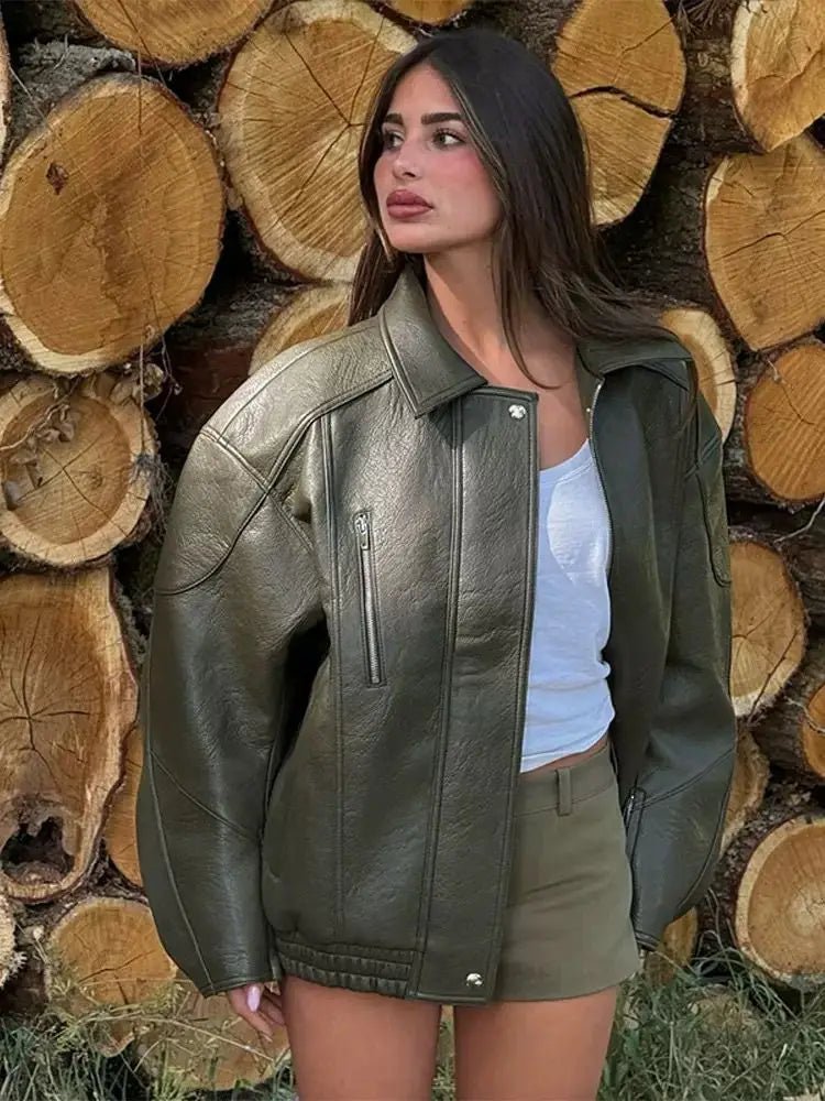 Gina bomber bunda z eko kůže