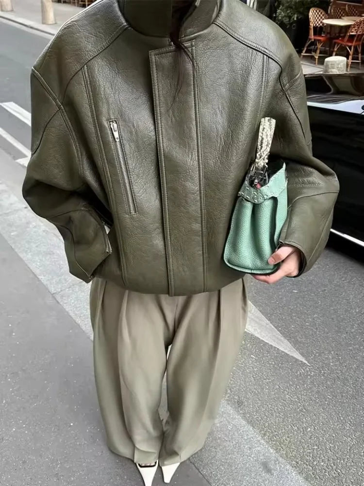 Gina bomber bunda z eko kůže