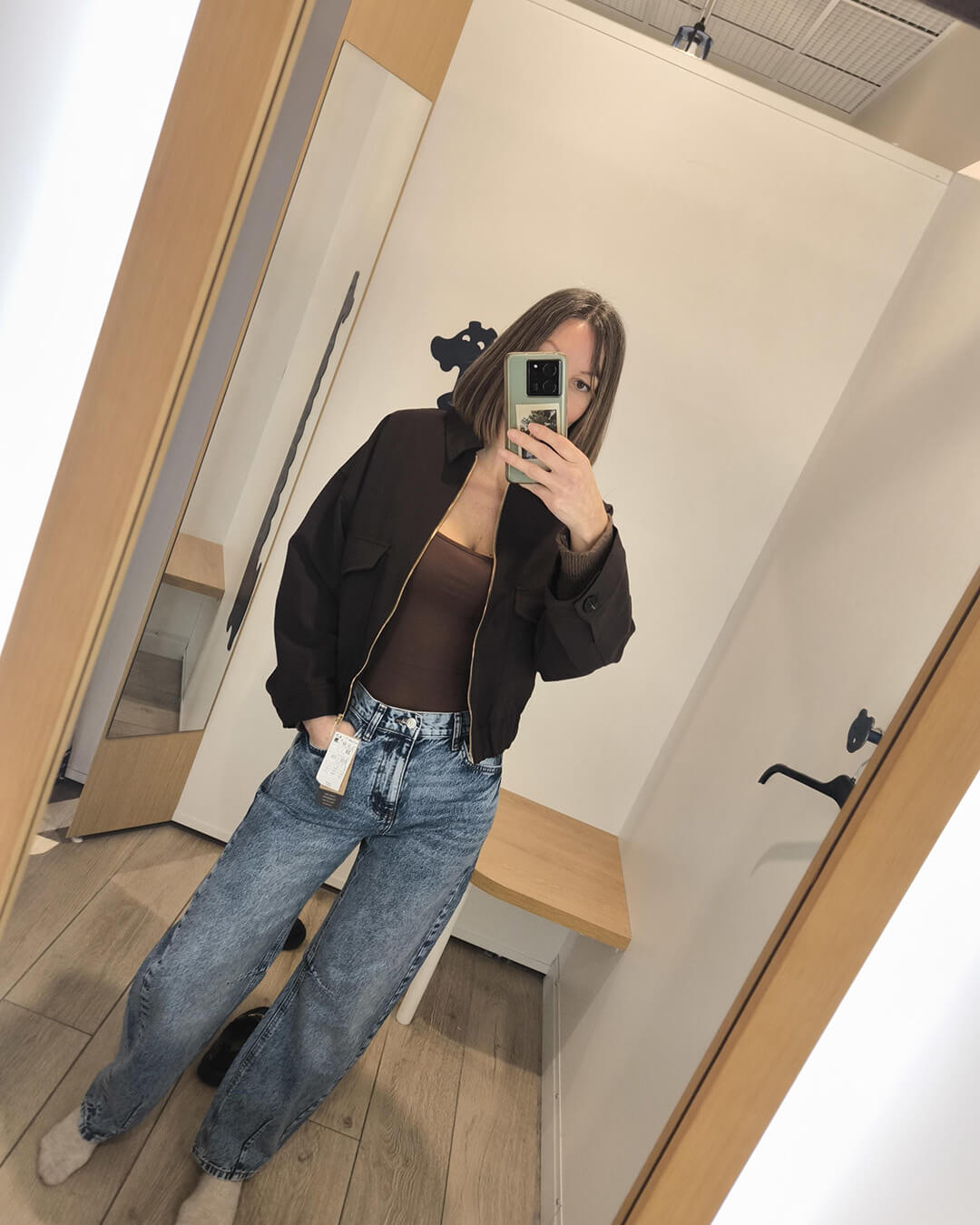 Ginny bomber bunda s klopovými kapsami