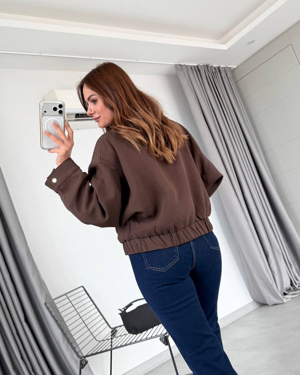Ginny bomber bunda s klopovými kapsami