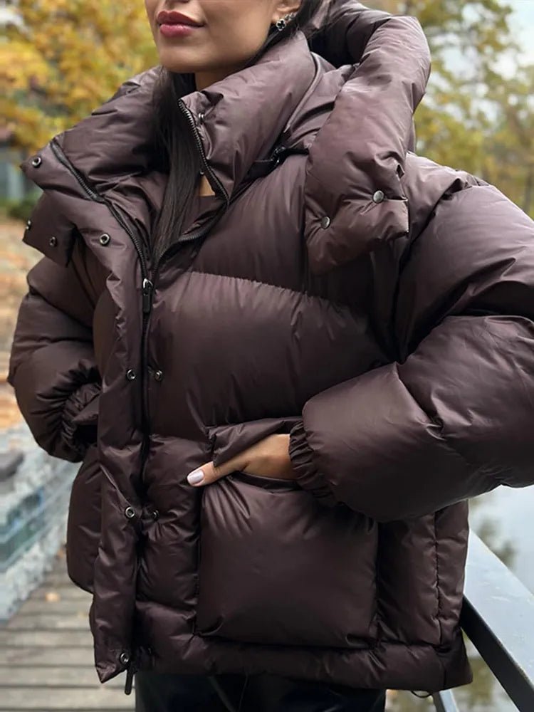 Janine prošívaná bunda s kapucí
