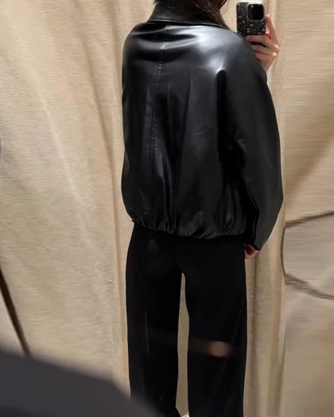 Jenny bomber bunda z umělé kůže