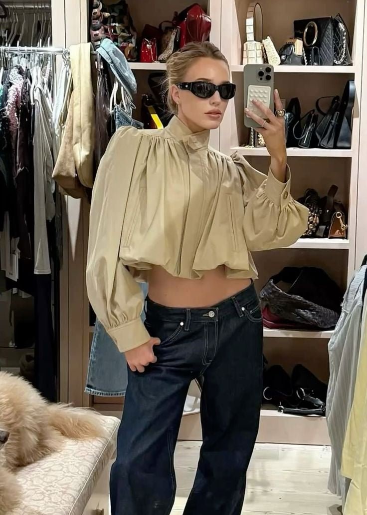 Karina krátká plisovaná bunda