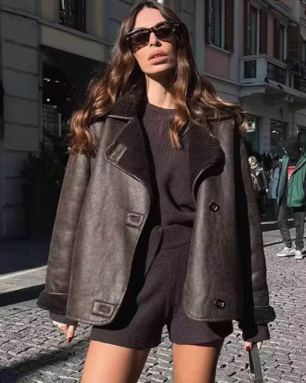 Bunda Laila z umělé kůže