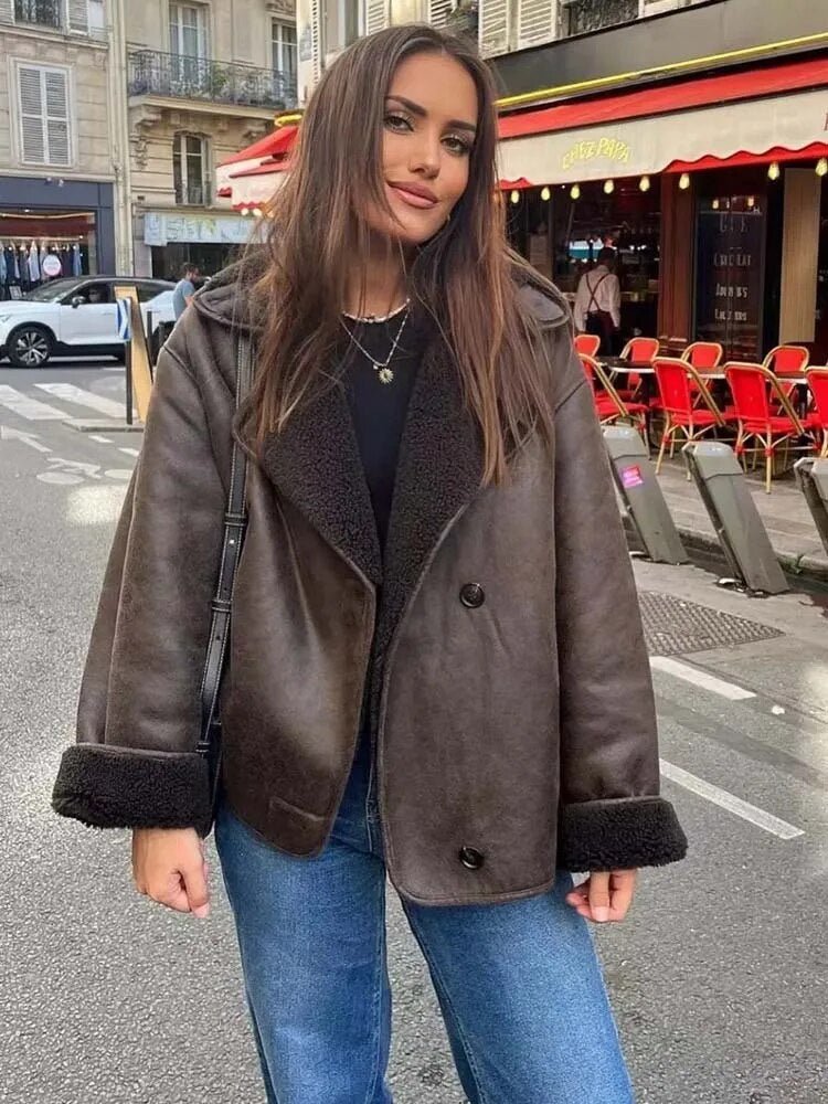Bunda Laila z umělé kůže