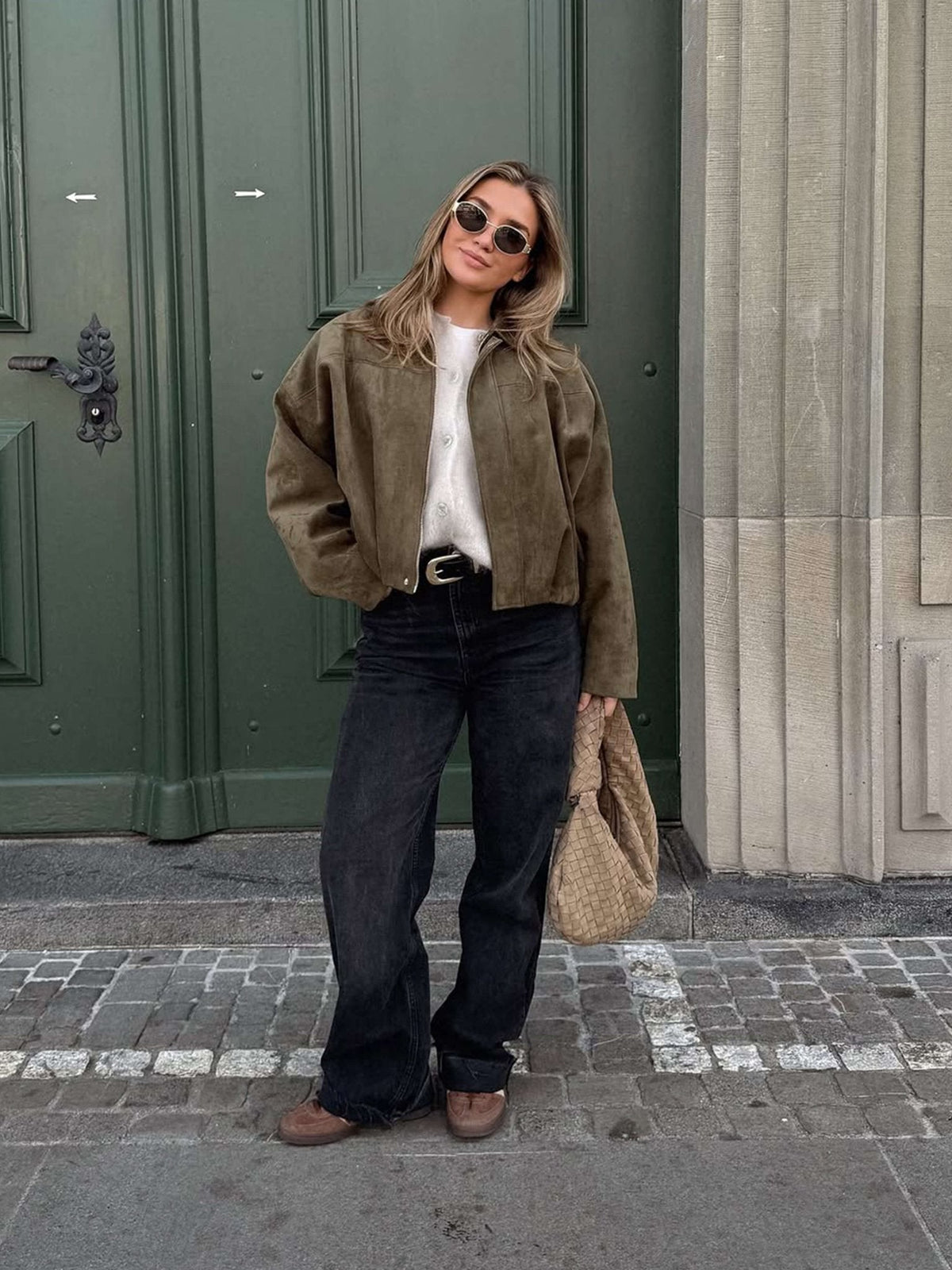 Katherine semišová bomber bunda