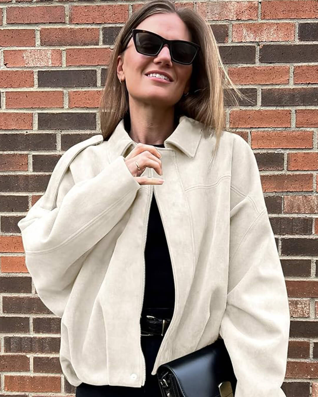 Katherine semišová bomber bunda