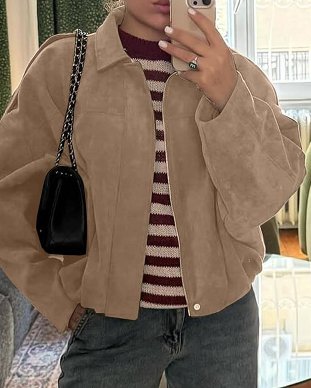 Katherine semišová bomber bunda